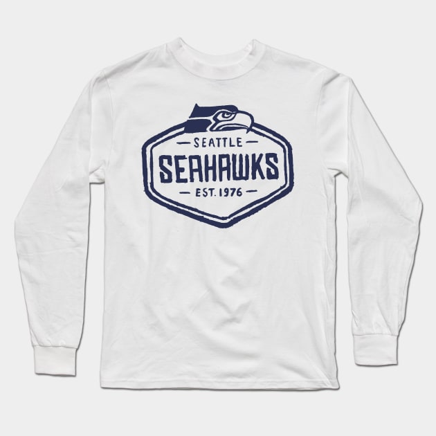 Seattle Seahaaaawks 07 Long Sleeve T-Shirt by Very Simple Graph